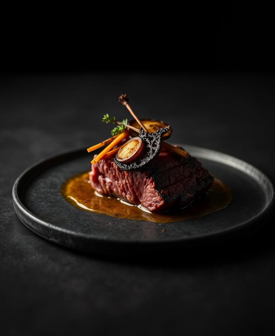 Aged Beef, Marrow, Charred Allium